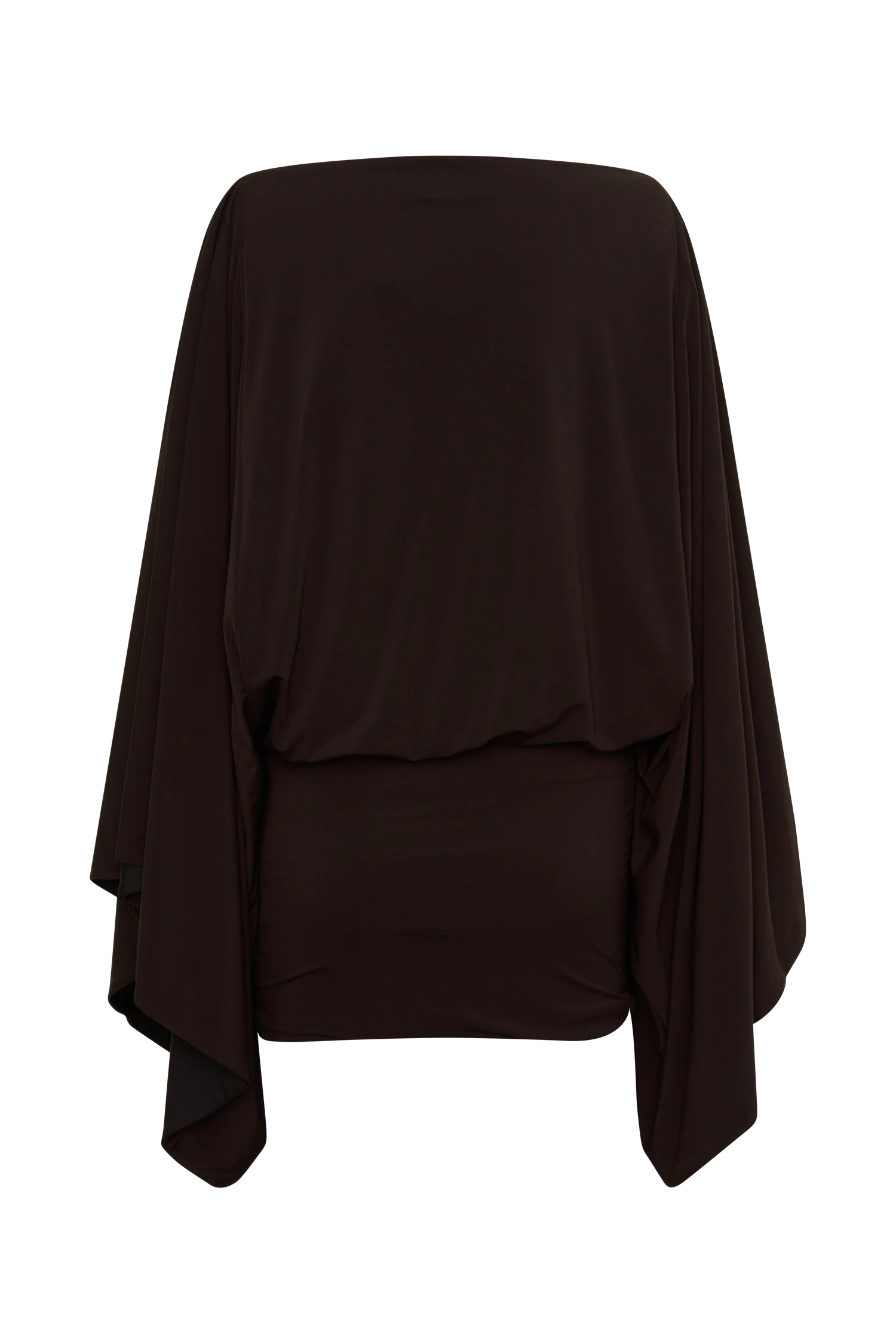 Jessy Draped Mini Dress - Dark Chocolate