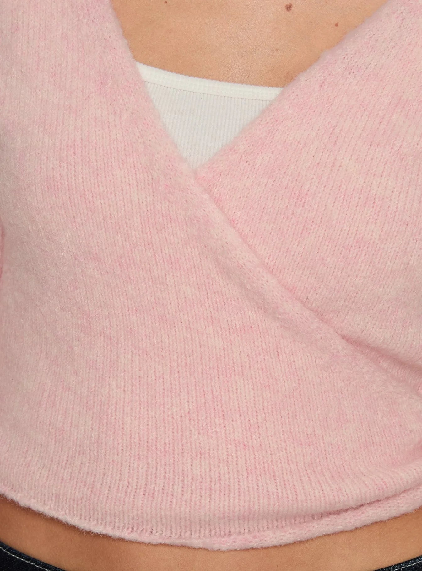 Tonee Wrap Knit Cardigan Pink